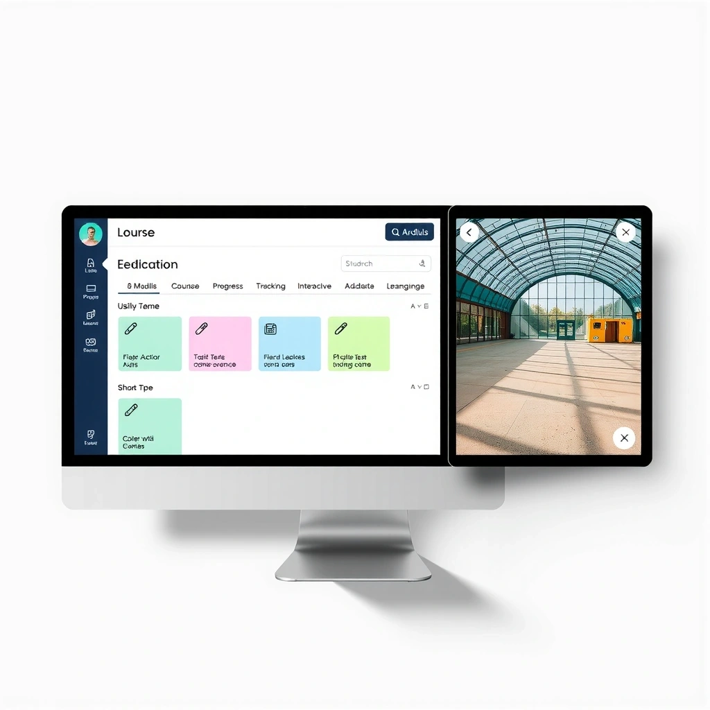 Educational platform with course interface and learning tools