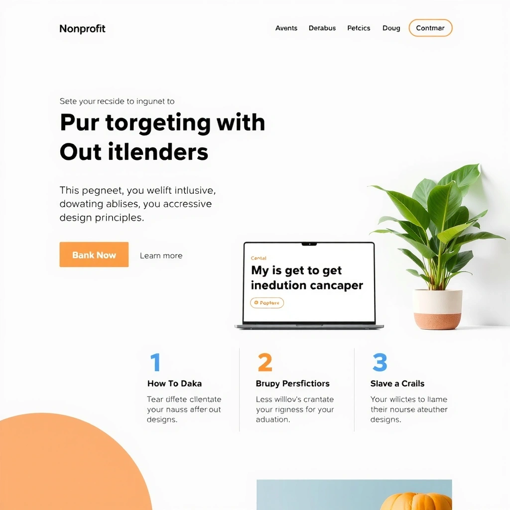 Nonprofit organization website with accessible design and clear messaging